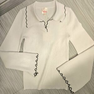NEW White Shirt with black trim - Boutique
